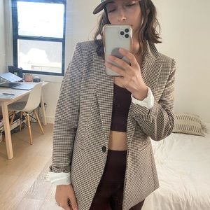 Brown houndstooth Blazer